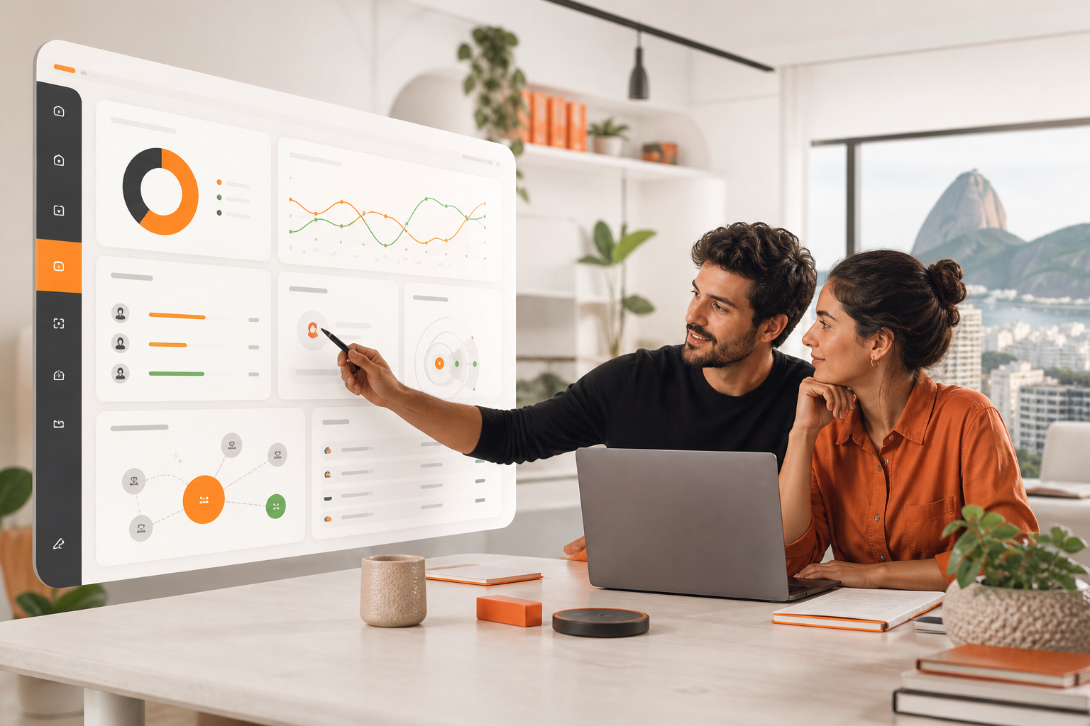 Equipe de Startups analisando a presença da marca em respostas de IA